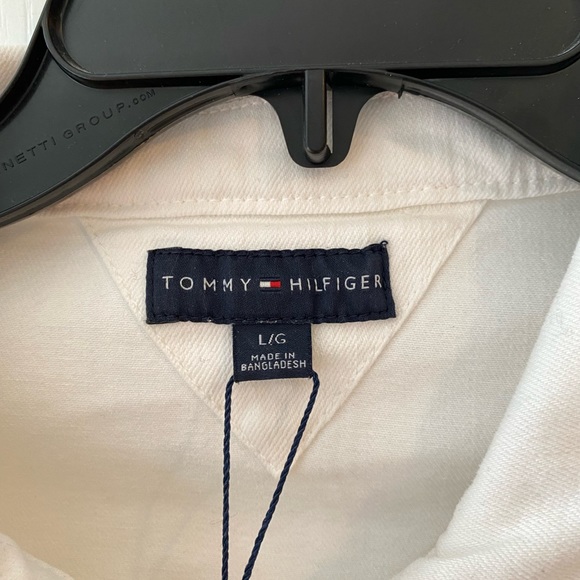 Tommy Hilfiger White Denim Jacket, size L - Picture 4 of 6